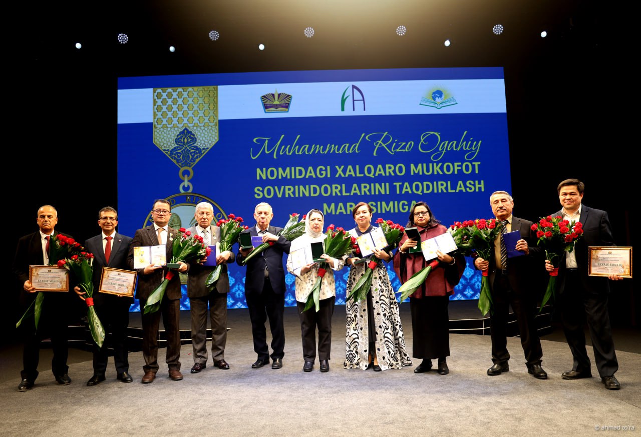 Muhammad Rizo Ogahiy nomidagi xalqaro mukofot tanlovi g‘oliblari taqdirlandi